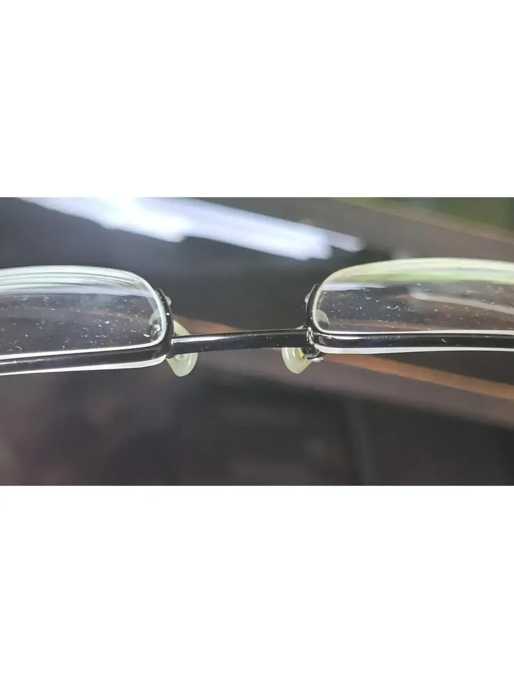 Ray Ban RB8582 1017 Tiny Crack Black Titanium Half Rim Eyeglasses 51-19 140 Read